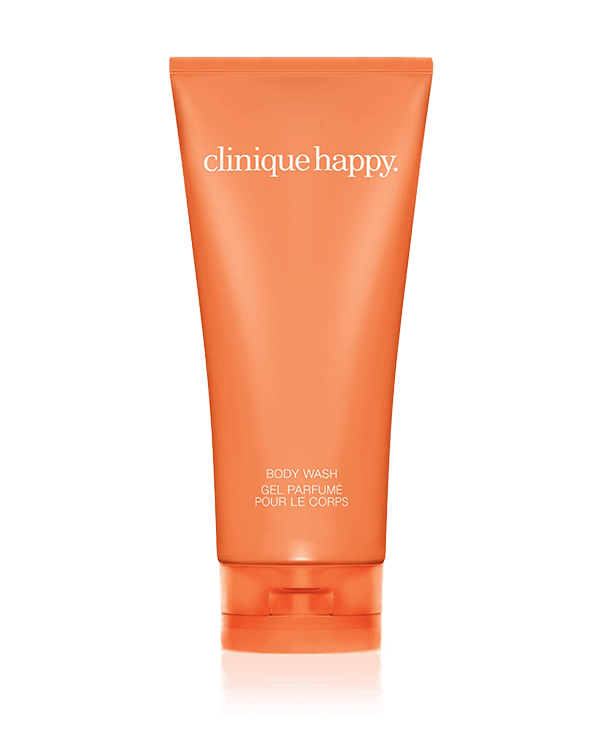 Clinique Happy™ Body Wash, Ce gel rafraîchissant vous envoute avec son parfum sensuel d&#039;agrumes et de fleurs. Pour la douche ou le bain moussant.