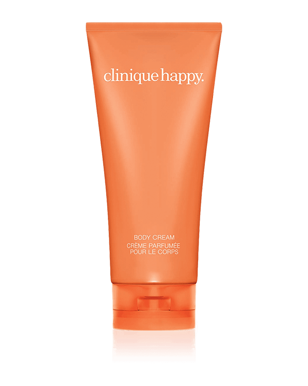 Clinique Happy™ Body Cream, Adoucit la peau avec un soupçon de parfum. Portez-le et soyez heureux.