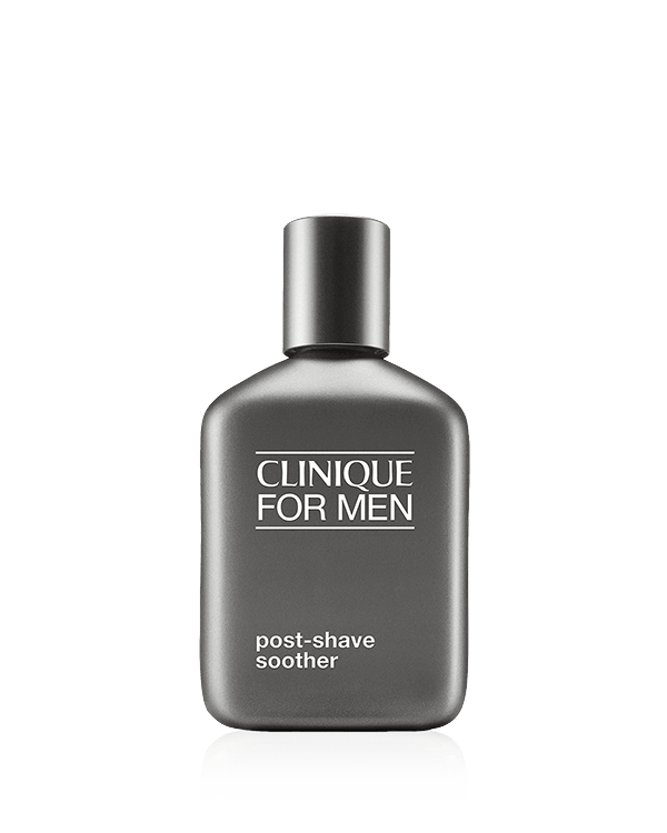 Clinique For Men™ Post-Shave Soother, Ce soin après-rasage apaisant calme la sensation de brûlure due au rasoir, et favorise la cicatrisation des entailles et des coupures mineures.