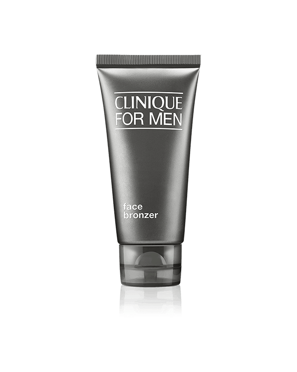 Clinique for Men™ Face Bronzer, Gel bronzant teinté non gras. Procure un éclat naturel qui résiste à la pluie et à la baignade.