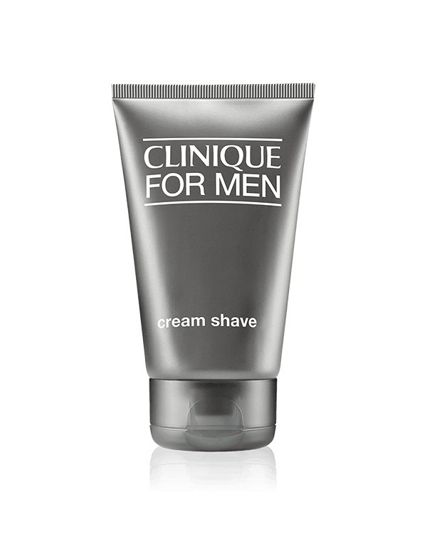 Clinique for Men™ Cream Shave, Voor een scheerbeurt dicht op de huid. Ultra-rijke scheercrème laat het scheermes over de huid glijden, zonder aan de huid te trekken.