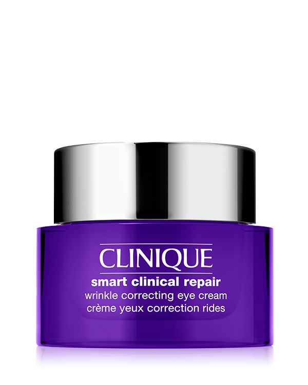 Clinique Smart Clinical Repair™ Wrinkle Correcting Eye Cream, Rimpelbestrijdende oogcrème die de huid ondersteunt en versterkt voor een egalere, jonger uitziende huid. 88% zegt dat de oogzone er jonger uitziet.* Veilig voor gevoelige ogen. *Consumententests op 156 vrouwen na 4 weken gebruik van het product.