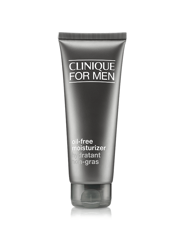 Clinique for Men Oil-Free Moisturizer, Een gezichtscrème die de huid hydrateert zonder deze vettig te maken.