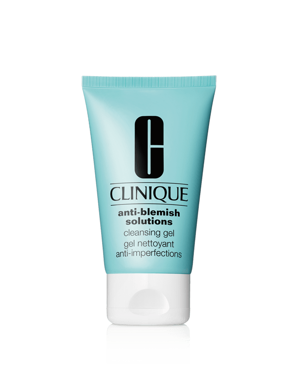 Anti-Blemish Solutions™ Cleansing Gel, Een milde, maar effectieve cleanser die de huid reinigt van bacteriën, vuil, vet en onzuiverheden.