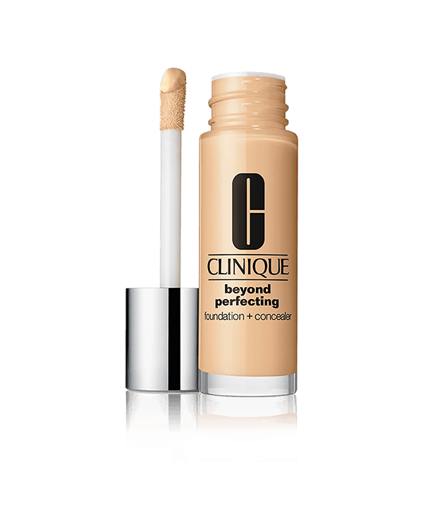 Beyond Perfecting™ Foundation and Concealer, Un fond de teint et un anti-cernes en un pour un look naturel, plus que parfait, qui dure 24 heures.