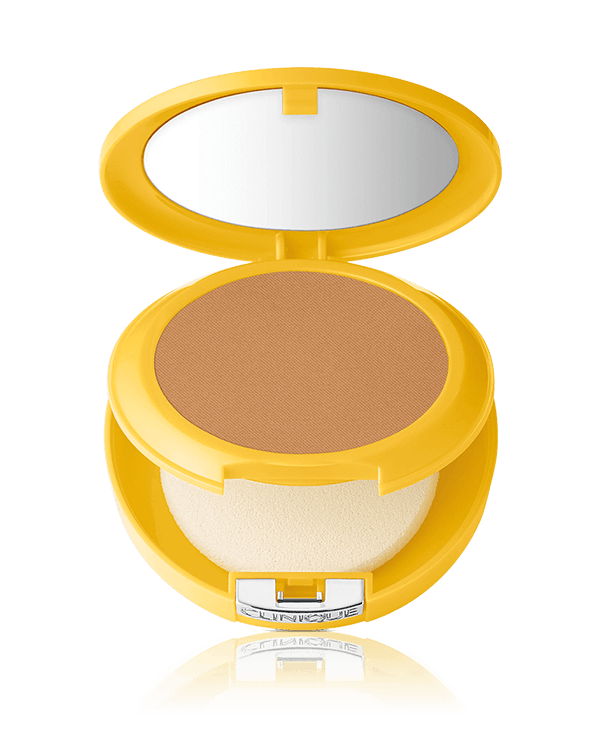Clinique Sun SPF 30 Mineral Powder Makeup For Face, Een luxe, zijdeachtige poedermakeup die de huid perfect beschermt tegen schadelijke UVA/UVB stralen en andere vijanden van buitenaf.