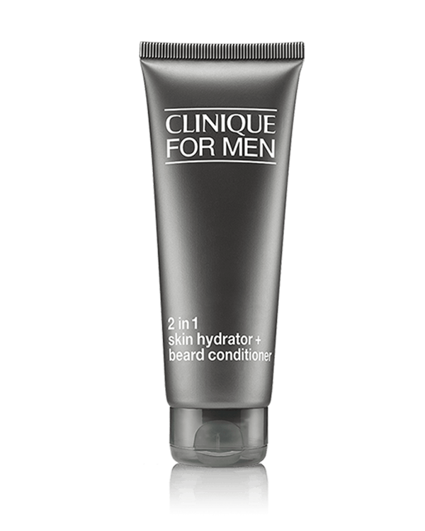 Clinique For Men 2 in 1 skin hydrator + beard, Spécialement conçu pour les hommes portant la barbe, le nouveau soin Clinique for Men 2 en1 Hydratant Visage + Disciplinant Barbe hydrate en profondeur la peau, adoucit et améliore l&#039;apparence de la barbe.